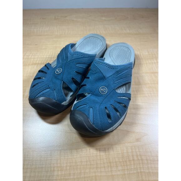 Keen Rose Slide Sandals Hike Walking Shoe Womans Size 8 Blue - Picture 1 of 4